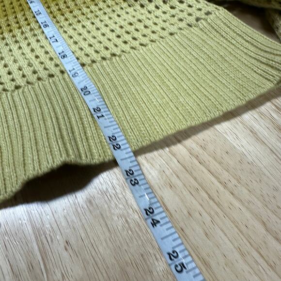 ATM Anthony Thomas Melillo NWT Ombre Open Stitch Cardigan Sweater Size S Yellow - Picture 10 of 10